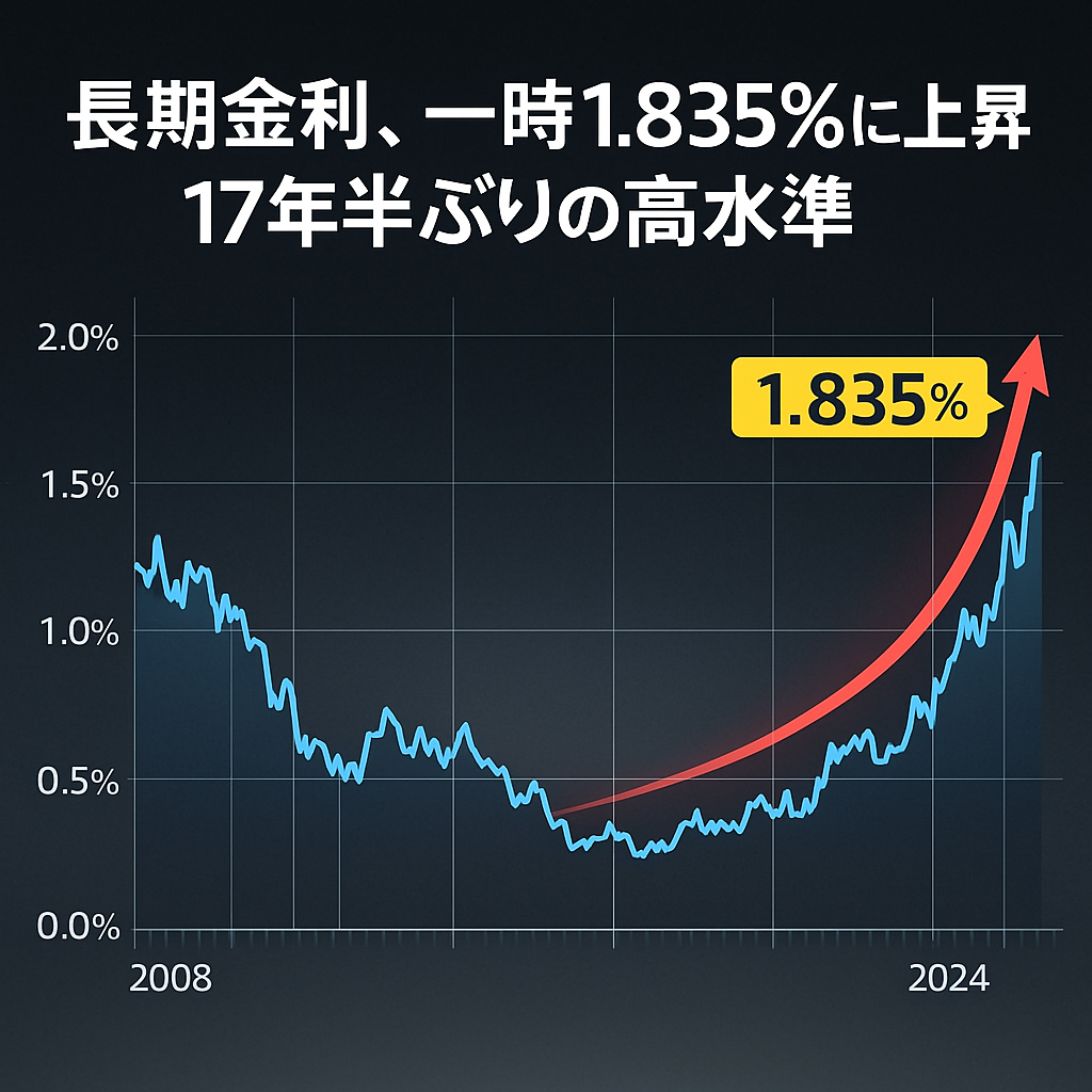 長期金利、一時1.835%に上昇 17年半ぶりの高水準 | JCM株式会社